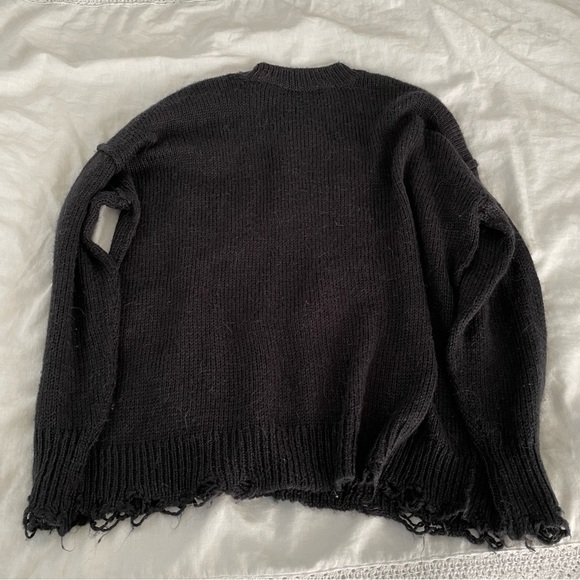 Wildfox SMALL Hangover Chic Sweater Oversized sequin black alpaca wool - Picture 6 of 6